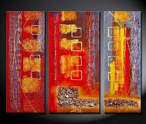 Bedroom Wall Art, Red Abstract Painting, Large Painting, Modern Art, Art on Canvas, Painting for Sale-Grace Painting Crafts