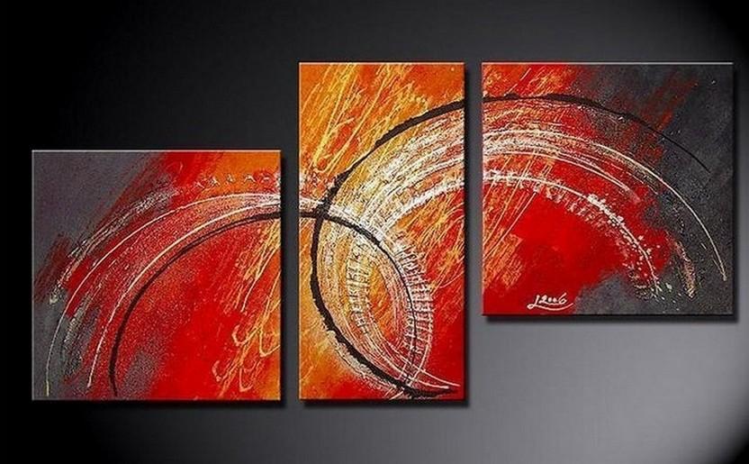 Abstract Wall Art, Bedroom Wall Art, Red Abstract Painting, Large Painting, Living Room Wall Art, Modern Art, Art on Canvas-Grace Painting Crafts