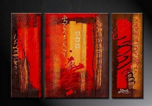 Abstract Art, Red Abstract Painting, Bedroom Wall Art, Large Painting, Living Room Wall Art, Modern Art, Large Wall Art, Abstract Painting, Art on Canvas-Grace Painting Crafts
