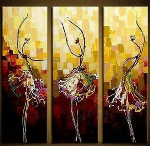 Painting on Sale, Canvas Art, Ballet Dancer Art, Abstract Art Painting, Dining Room Wall Art, Art on Canvas, Modern Art, Contemporary Art-Grace Painting Crafts