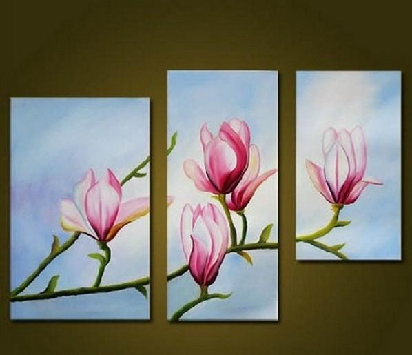 Canvas Art, Wall Art Decor, Floral Art Painting, Dining Room Wall Art, Art on Canvas, Modern Art, Flower Painting-Grace Painting Crafts