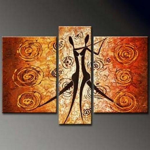 Dancing Figure Abstract Painting, Bedroom Wall Art, Large Painting, Living Room Wall Art, Large Abstract Painting, Art on Canvas-Grace Painting Crafts