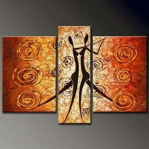 Dancing Figure Abstract Painting, Bedroom Wall Art, Large Painting, Living Room Wall Art, Large Abstract Painting, Art on Canvas-Grace Painting Crafts