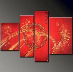 Abstract Wall Art, Red Abstract Painting, Modern Art, Extra Large Wall Art, Contemporary Art, Wall Hanging-Grace Painting Crafts
