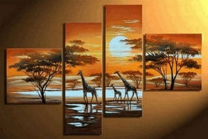 African Painting, Abstract Art, Sunset Painting, Extra Large Painting, Living Room Wall Art, Modern Art, Extra Large Wall Art, Contemporary Art, Modern Art Painting-Grace Painting Crafts