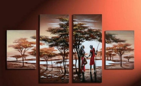 Landscape Painting, Extra Large Painting, African Painting, Abstract Art, Living Room Wall Art, Extra Large Wall Art, Contemporary Art-Grace Painting Crafts
