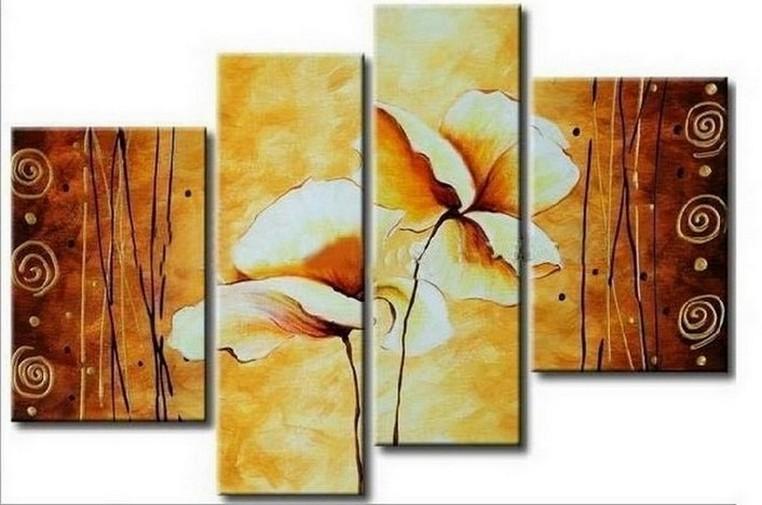 Abstract Art, Lotus Flower Painting, Large Painting, Abstract Painting, Dining Room Wall Art, Modern Art, Wall Art, Contemporary Art-Grace Painting Crafts
