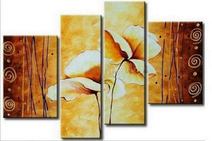 Abstract Art, Lotus Flower Painting, Large Painting, Abstract Painting, Dining Room Wall Art, Modern Art, Wall Art, Contemporary Art-Grace Painting Crafts