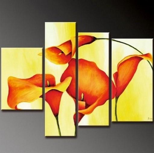 Abstract Painting, Bedroom Wall Art, Large Painting, Abstract Art, Calla Lily Flower Painting, Modern Art, Wall Art, Contemporary Art, Modern Art-Grace Painting Crafts