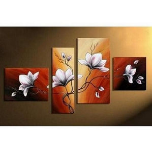 Living Room Wall Decor, Contemporary Art, Art on Canvas, Flower Painting, Extra Large Painting, Canvas Wall Art, Abstract Painting-Grace Painting Crafts