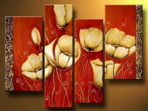 Lotus Flower Art, Abstract Painting, Dining Room Wall Art, Large Painting, Abstract Art, Calla Lily Flower Painting, Modern Wall Art, Contemporary Art-Grace Painting Crafts
