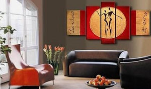 Wall Art, Dancing Figure Painting, Modern Art, Canvas Art, 5 Piece Canvas Art, Abstract Art, Canvas Painting, Art Painting, Contemporary Art-Grace Painting Crafts