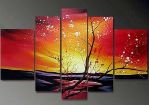 Flower Tree Painting, Heavy Texture Art, Abstract Art, Abstract Painting, Canvas Painting, Wall Art, Large Abstract Art, Acrylic Art, Bedroom Wall Art-Grace Painting Crafts