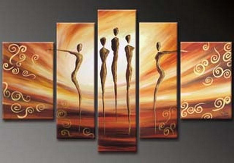 Canvas Art, 5 Piece Canvas Art, Dancing Figure Painting, Abstract Art, Canvas Painting, Wall Art, Large Art, Abstract Painting, Bedroom Wall Art-Grace Painting Crafts