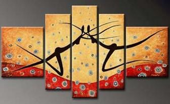 Wall Art, Dancing Figure Painting, Modern Art, Canvas Art, 5 Piece Canvas Art, Abstract Art, Canvas Painting, Abstract Painting, Contemporary Art-Grace Painting Crafts