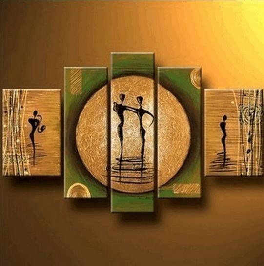 Canvas Art, 5 Piece Canvas Art, African Woman Painting, Abstract Art, Canvas Painting, Abstract Painting of Love-Grace Painting Crafts