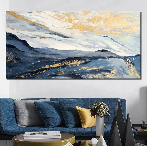 Large Painting on Canvas, Living Room Wall Art Paintings, Acrylic Abstract Painting Behind Couch, Buy Paintings Online, Simple Acrylic Painting Ideas-Grace Painting Crafts