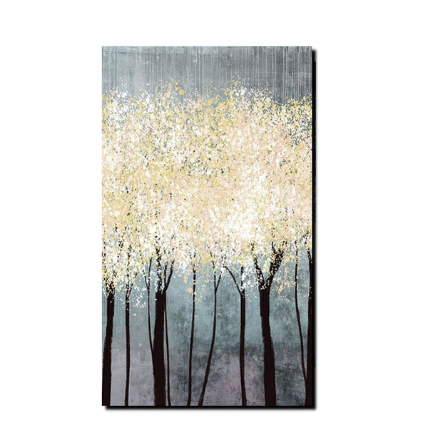 Acrylic Abstract Painting, Tree Paintings, Large Painting on Canvas, Living Room Wall Art Paintings, Buy Paintings Online, Acrylic Painting for Sale-Grace Painting Crafts
