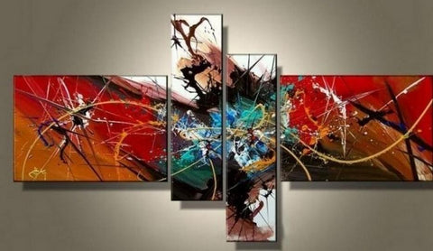 4 Piece Canvas Paintings, Tree Paintings, Moon and Tree Painting, Buy Art  Online, Large Painting for Sale, Living Room Acrylic Paintings