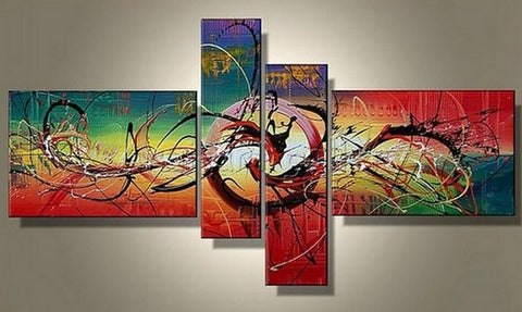 Large Abstract Wall Art Paintings, Contemporary Acrylic Art, Abstract Lines Painting, Hand Painted Art, Heavy Texture Paintings-Grace Painting Crafts