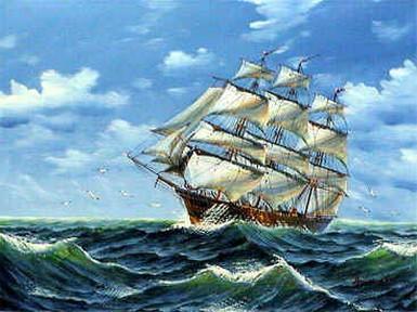 Canvas Art, Canvas Painting, Seascape Painting, Big Ship, Oil Painting, Wall Art, Large Painting, Dining Room Wall Art, Canvas Oil Painting, Canvas Art, Boat at Sea-Grace Painting Crafts