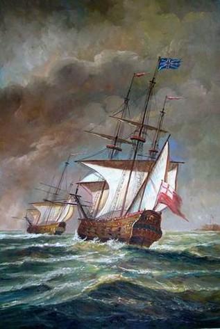 Big Ship, Canvas Art, Oil Painting, Canvas Painting, Seascape Painting, Wall Art, Large Painting, Dining Room Wall Art, Canvas Oil Painting, Canvas Art, Boat at Sea-Grace Painting Crafts