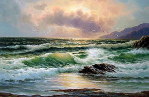 Seascape Art, pacific Ocean, Big Wave, Wall Painting, Canvas Art, Canvas Painting, Large Wall Art, Large Painting, Canvas Oil Painting, Canvas Art-Grace Painting Crafts