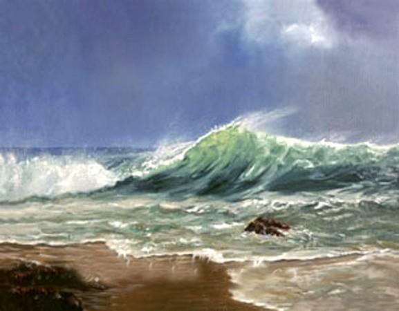 Seascape Art, Hand Painted Art, Canvas Art, Pacific Ocean, Big Wave, Canvas Painting, Large Wall Art, Large Painting, Canvas Oil Painting, Canvas Wall Art-Grace Painting Crafts