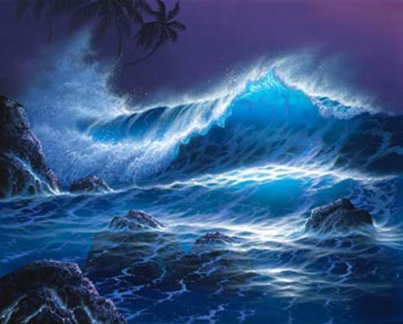 Hand Painted Art, Canvas Art, Pacific Ocean, Big Wave, Seascape Art, Canvas Painting, Large Wall Art, Large Painting, Canvas Oil Painting, Canvas Wall Art-Grace Painting Crafts