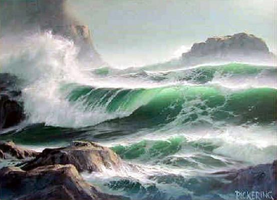 Seascape Art, Hand Painted Art, Canvas Art, Rough Water, Big Wave, Canvas Painting, Large Wall Art, Large Painting, Canvas Oil Painting, Canvas Wall Art-Grace Painting Crafts