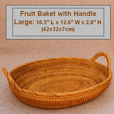 Handmade Round Basket, Woven Basket, Fruit Basket, Home Decor, Rustic Basket - Silvia Home Craft