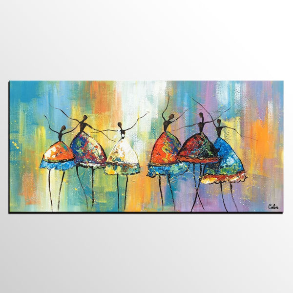 Abstract Acrylic Paintings, Modern Canvas Painting, Ballet Dancer Painting, Original Abstract Painting for Sale, Custom Abstract Painting-Grace Painting Crafts