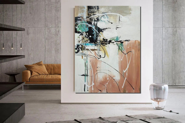 Living Room Wall Art Painting, Extra Large Acrylic Painting, Simple Modern Art, Modern Contemporary Abstract Artwork-Grace Painting Crafts