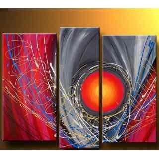 Living Room Wall Decor, Abstract Painting, Wall Hanging, Abstract Wall Art, 3 Panel Modern Art, Art for Sale-Grace Painting Crafts