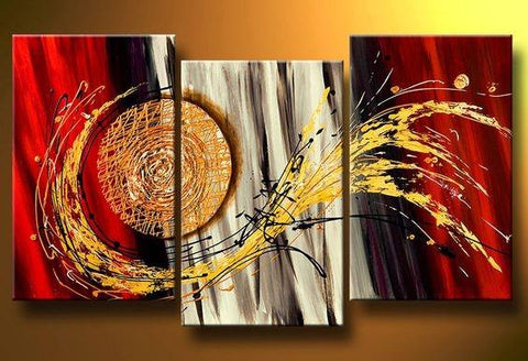 3 Piece Wall Art Painting, Modern Abstract Painting, Canvas Painting for Living Room, Modern Wall Art Paintings, Large Painting for Sale-Grace Painting Crafts