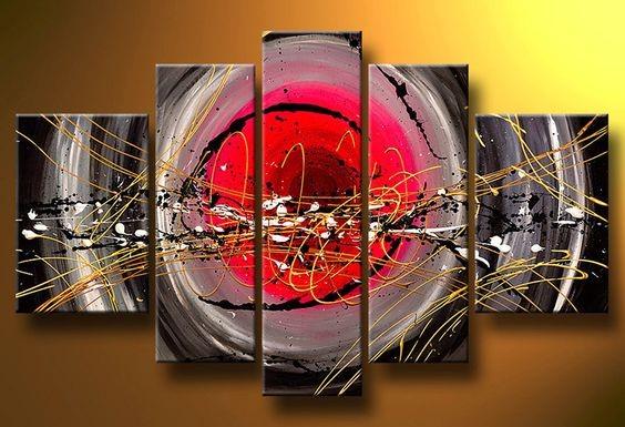 Abstract Painting, Canvas Painting Set, Extra Large Wall Art, Acrylic Art, 5 Piece Wall Painting-Grace Painting Crafts