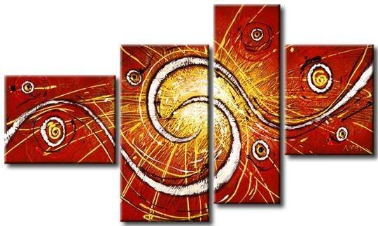 Red Abstract Painting, Living Room Wall Art Paintings, Extra Large Painting on Canvas, Hand Painted Wall Art-Grace Painting Crafts