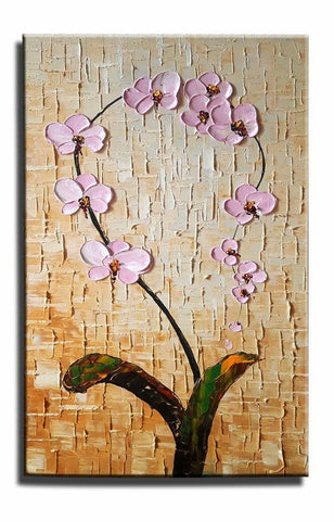 Canvas Painting, Heavy Texture Painting, Wall Art, Kitchen Wall Art, Flower Painting, Canvas Wall Art-Grace Painting Crafts