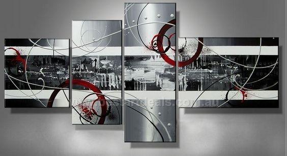Abstract Art Extra Large Painting Panel Set, Modern Art For Sale Buy Contemporary Art, Hand Painted Acrylic Abstract, 4 Panel XL Modern, Oversized Wall Decor