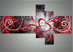 Hand Painted Canvas Art, Multiple Canvas Painting, Living Room Modern Painting, Abstract Painting on Canvas, Huge Wall Art Paintings-Grace Painting Crafts