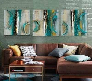 Simple Abstract Art Paintings, Large Acrylic Painting for Living Room, Modern Wall Art Paintings, 3 Piece Paintings-Grace Painting Crafts