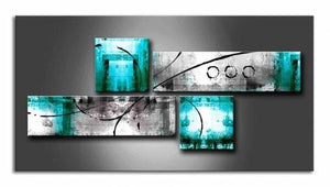 Extra Large Painting, Bedroom Wall Art, Abstract Art Set, 4 Piece Abstract Painting, Modern Art, Contemporary Art-Grace Painting Crafts