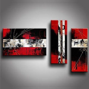 Contemporary Art, Abstract Modern Art, Bedroom Wall Art, Red Canvas Art, Canvas Painting-Grace Painting Crafts