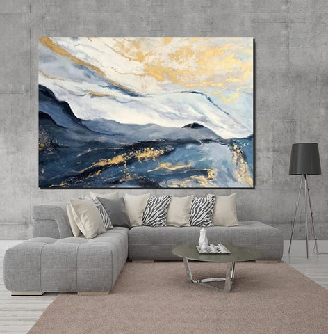 Contemporary Acrylic Art, Buy Large Paintings Online, Simple Modern Art, Large Wall Art Ideas, Large Painting for Dining Room-Grace Painting Crafts