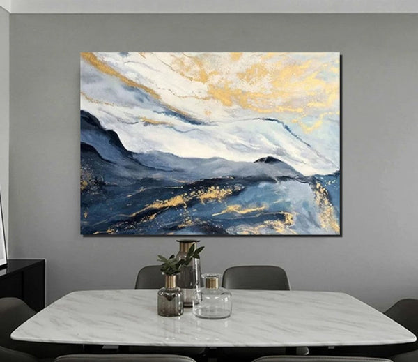 Contemporary Acrylic Art, Buy Large Paintings Online, Simple Modern Art, Large Wall Art Ideas, Large Painting for Dining Room-Grace Painting Crafts