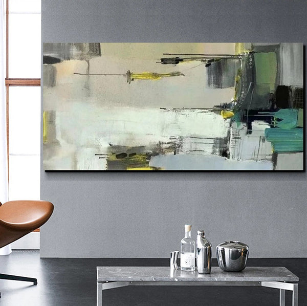 Acrylic Abstract Painting Behind Sofa, Large Painting on Canvas, Living Room Wall Art Paintings, Buy Paintings Online, Acrylic Painting for Sale-Grace Painting Crafts
