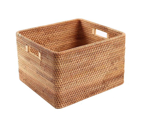 Extra Large Woven Baskets for Living Room, Storage Baskets for Clothes, Storage Baskets for Kitchen, Rectangular Storage Basket for Bedroom, Storage Baskets for Shelves-Grace Painting Crafts