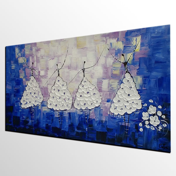 Modern Abstract Painting, Bedroom Canvas Painting, Acrylic Wall Art Painting, Ballet Dancer Painting, Abstract Art for Sale-Grace Painting Crafts