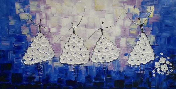 Modern Abstract Painting, Bedroom Canvas Painting, Acrylic Wall Art Painting, Ballet Dancer Painting, Abstract Art for Sale-Grace Painting Crafts