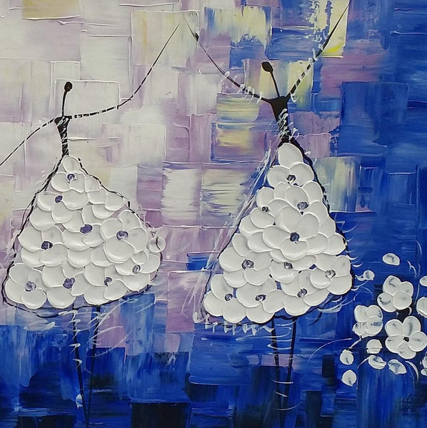 Modern Abstract Painting, Bedroom Canvas Painting, Acrylic Wall Art Painting, Ballet Dancer Painting, Abstract Art for Sale-Grace Painting Crafts